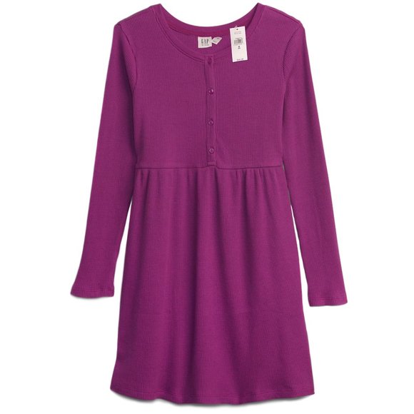 GAP KIDS Girl’s Long Sleeve Waffle-Knit Skater Dress - NEW with Tags - Picture 1 of 6